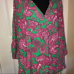 🔸 Crown & Ivy🔸Paisley long sleeve Blouse
